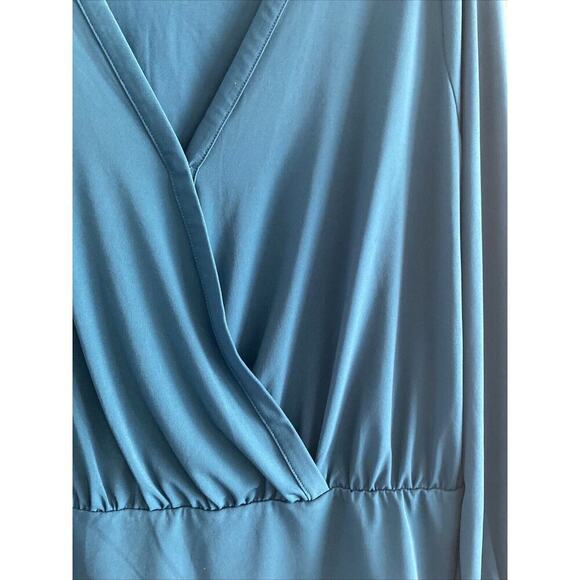 Ryegrass Women's‎ Blue Faux Cross Blouse XXL Career Closet Staple - Picture 3 of 6